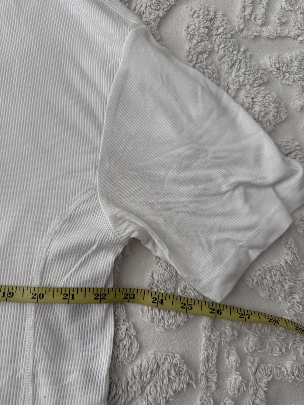 ASOS White Ribbed-Like Relaxed Tunic Tee - Picture 5 of 7